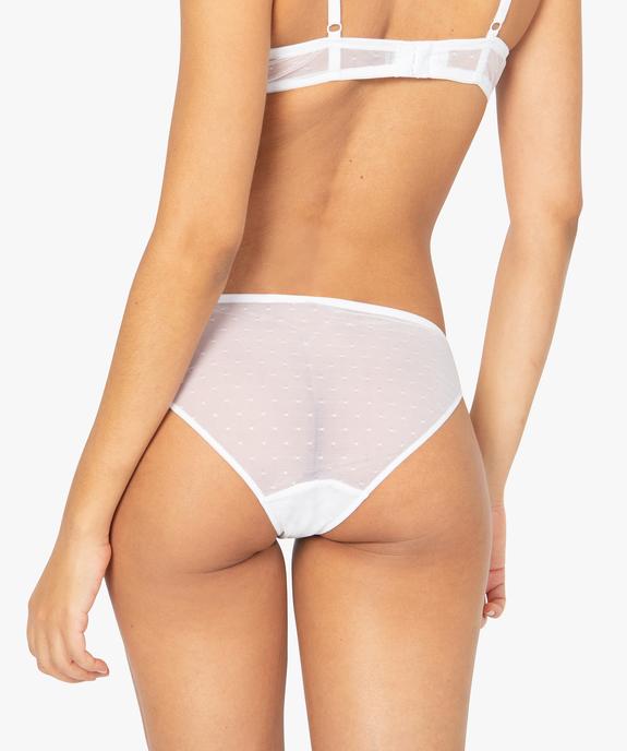 Culotte femme en dentelle et tulle (lot de 2) vue3 - GEMO(HOMWR FEM) - GEMO