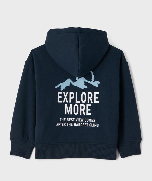 Sweat à capuche chaud avec doublure velours garçon vue3 - GEMO (ENFANT) - GEMO