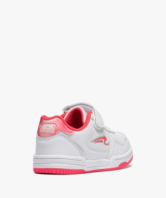 Baskets fille bicolores à lacets et scratch - Airness vue4 - AIRNESS - GEMO