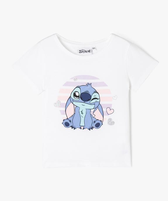 Pyjashort imprimé Stitch à paillettes fille - Disney vue2 - LILO & STITCH - GEMO