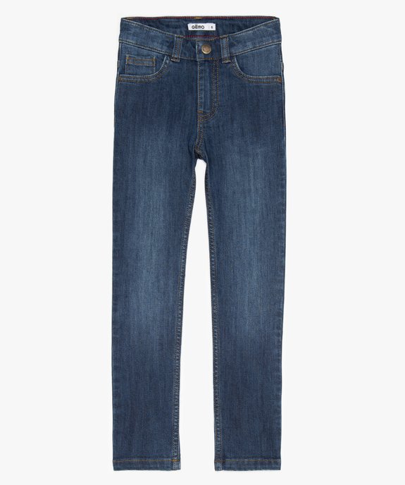 Jean garçon slim en coton stretch délavé ultra résistant vue2 - GEMO 4G GARCON - GEMO