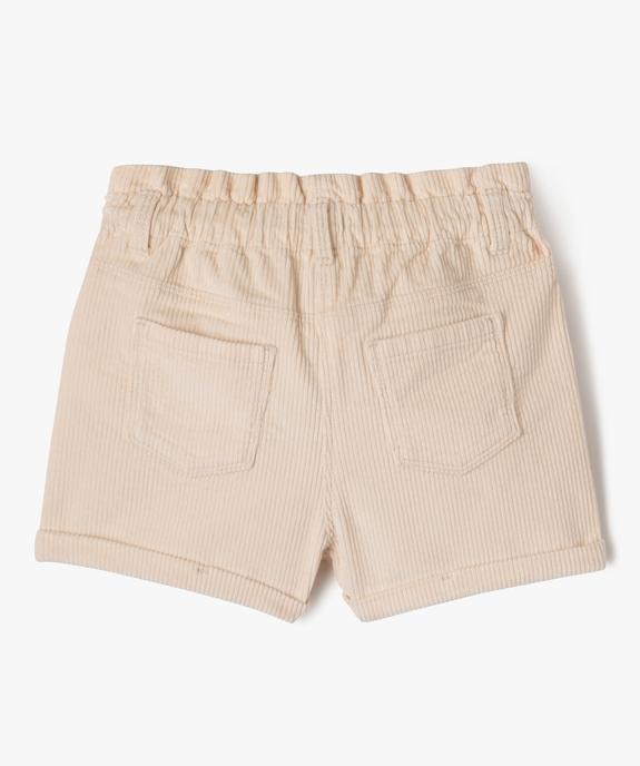 Short en velours côtelé fille vue3 - GEMO (ENFANT) - GEMO