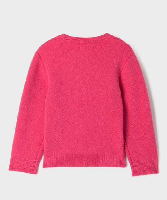 Pull en maille scintillante avec intérieur douillet fille vue3 - GEMO (ENFANT) - GEMO