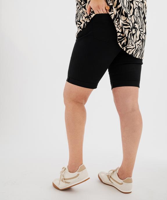 Bermuda à revers en coton stretch femme grande taille vue8 - GEMO 4G GT - GEMO