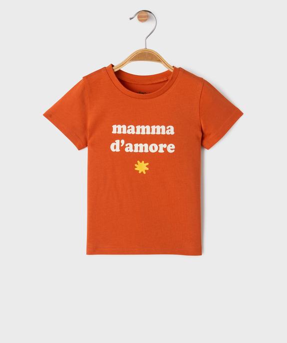 Tee-shirt manches courtes à message bébé garçon vue1 - GEMO(BEBE DEBT) - GEMO