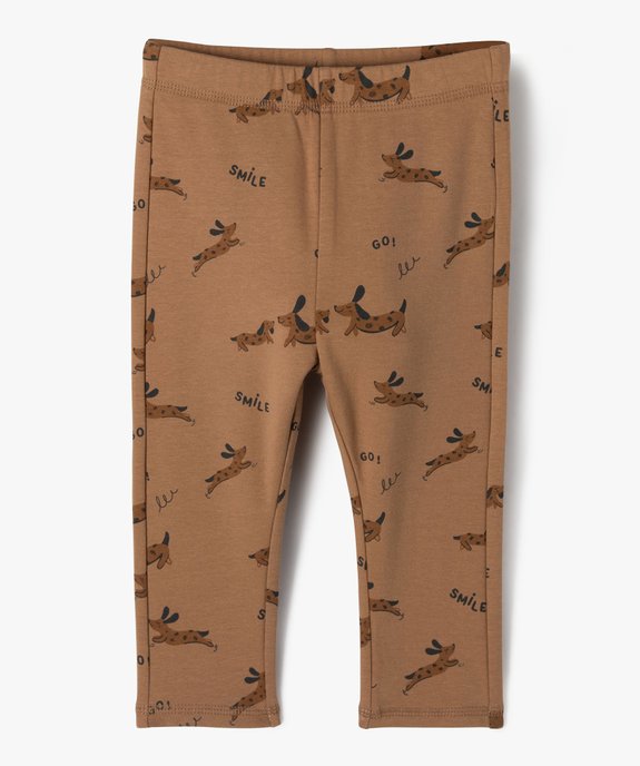 Legging en molleton imprimé bébé garçon vue1 - GEMO(BEBE DEBT) - GEMO