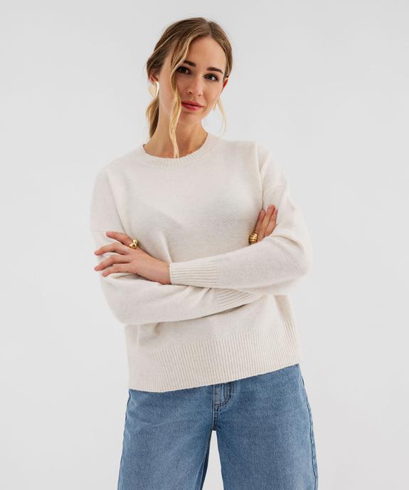 Pull à col rond coupe oversize femme vue1 - GEMO 4G FEMME - GEMO