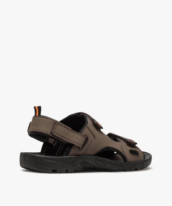 Sandales homme bi-matières fermeture trois bandes scratch vue4 - GEMO (CASUAL) - GEMO