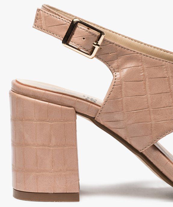 Sandales femme à talon et larges brides croisées vue6 - GEMO(URBAIN) - GEMO
