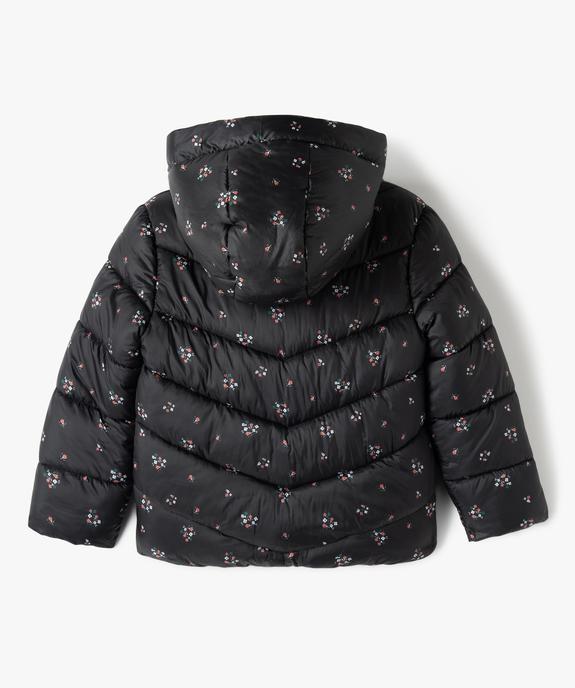 Blouson matelassé à capuche à motifs fleuris fille vue5 - PREMIER PRIX BY GEMO - GEMO