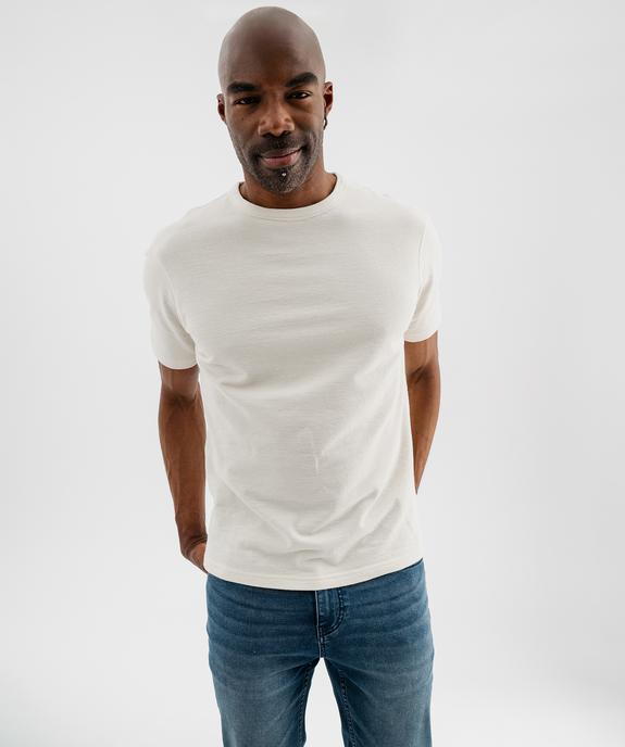 Tee-shirt manches courtes en maille épaisse homme vue1 - GEMO (HOMME) - GEMO