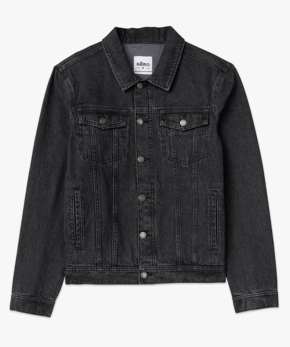 Veste en jean coupe droite homme vue4 - GEMO 4G HOMME - GEMO