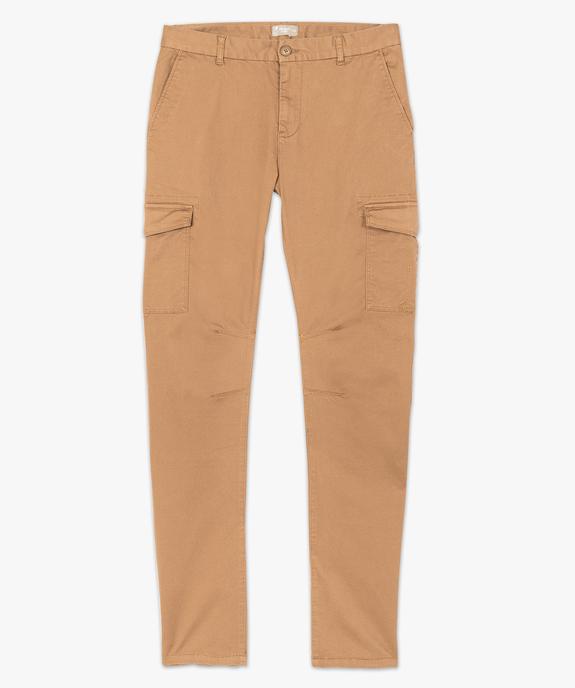 Pantalon en toile avec poches sur les cuisses vue4 - GEMO (HOMME) - GEMO