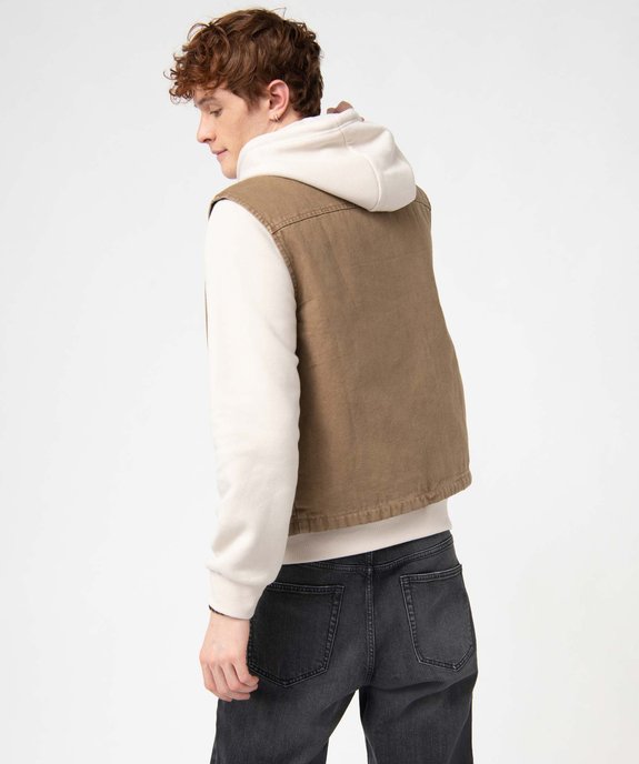 Veste sans manches à fermeture zippée homme vue3 - GEMO (HOMME) - GEMO