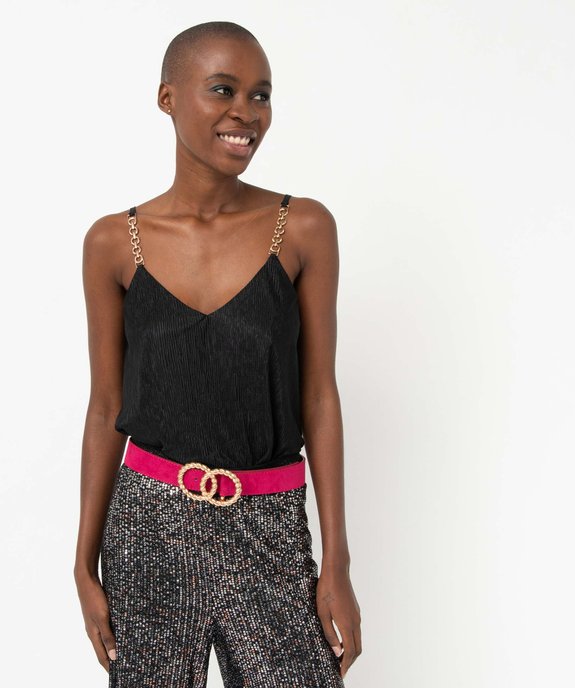 Débardeur femme en maille pailletée vue1 - GEMO(FEMME PAP) - GEMO