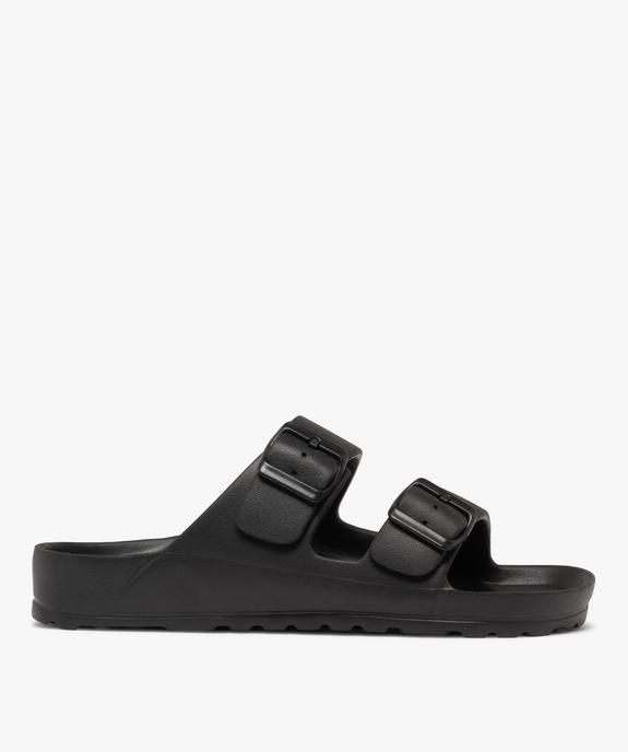 Mules de piscine femme à larges brides à boucle avec semelle crantée vue1 - GEMO (PLAGE) - GEMO