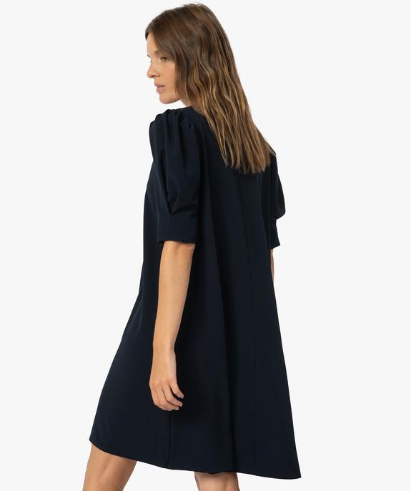 Robe femme forme trapèze à manches courtes vue3 - GEMO(FEMME PAP) - GEMO