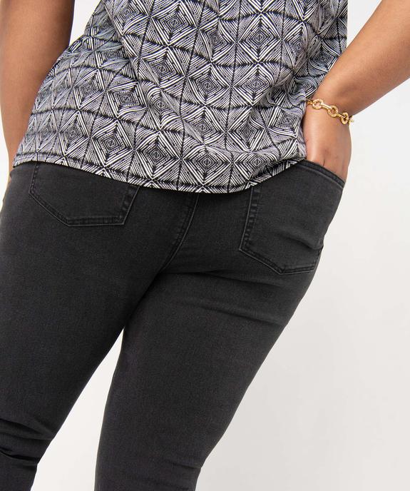 Pantacourt en jean femme grande taille en denim stretch vue2 - GEMO 4G GT - GEMO