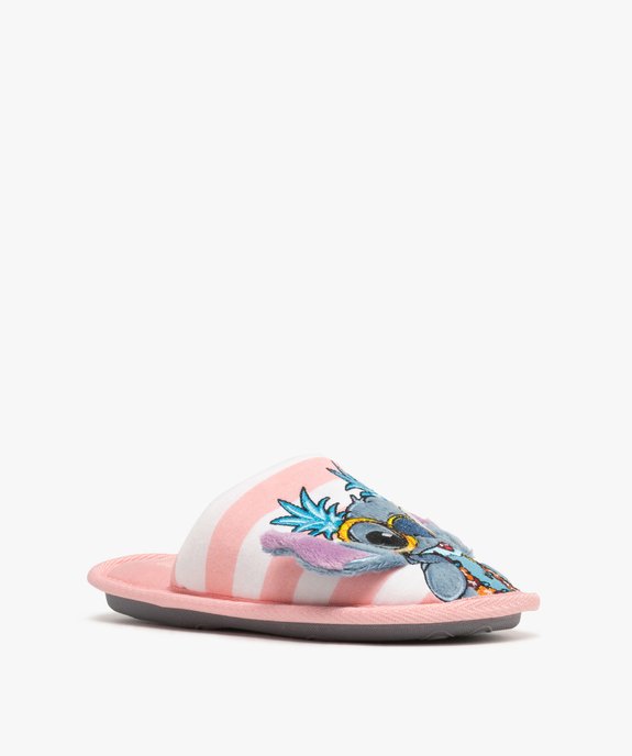 Chaussons mules plates en textile motif en relief fille - Stitch vue2 - LILO & STITCH - GEMO