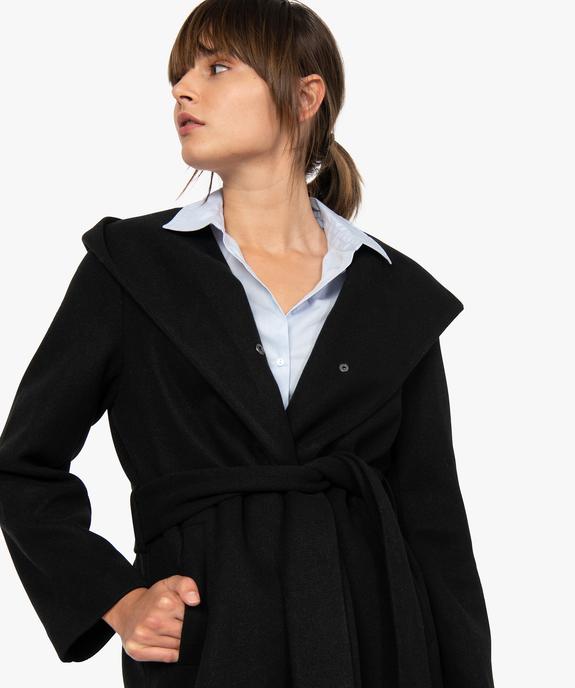 Manteau femme avec grand col et capuche vue2 - GEMO(FEMME PAP) - GEMO