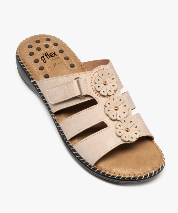 Sandales confort à talon compensé et strass femme vue5 - G'FLEX - GEMO