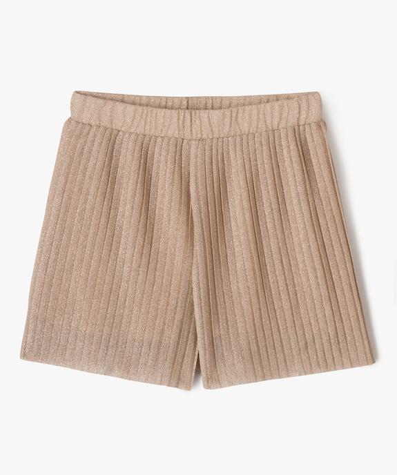 Short plissé et pailleté coupe ample et fluide fille vue1 - GEMO (JUNIOR) - GEMO