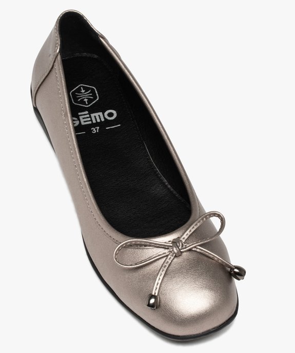 Ballerines femme métallisées à nœud décoratif vue5 - GEMO(URBAIN) - GEMO