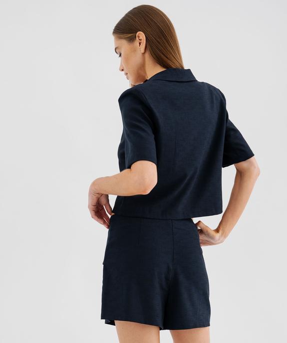 Blazer à manches courtes et coupe courte femme vue3 - GEMO(FEMME PAP) - GEMO