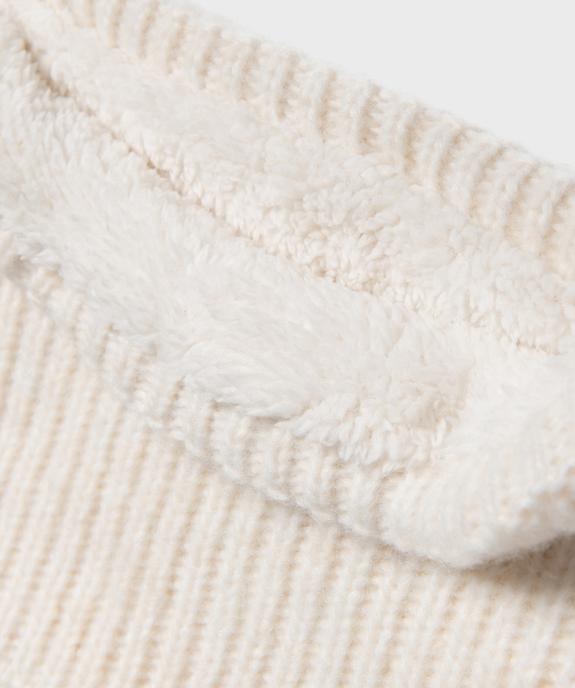 Echarpe tour de cou en maille doublé sherpa fille vue2 - GEMO (ENFANT) - GEMO
