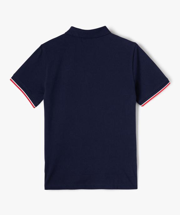 Polo officiel du XV de France à manches courtes garçon - France Rugby vue4 - FFR - GEMO