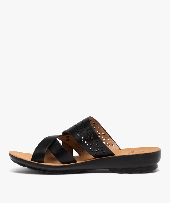 Mules femme confort unies à bride ajourée vue3 - GEMO (CONFORT) - GEMO