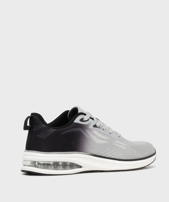 Baskets en toile bicolores avec semelle à bulle d’air homme - 5 Miles vue4 - 5 MILES - GEMO