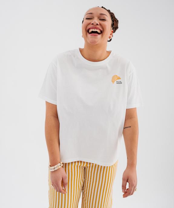 Tee-shirt manches courtes avec motif femme grande taille vue1 - GEMO 4G GT - GEMO