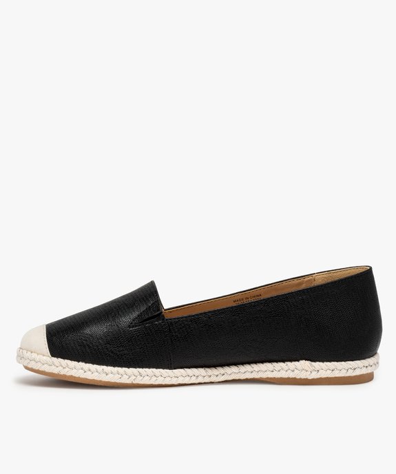 Ballerines femme style espadrilles en toile brillante vue3 - GEMO(URBAIN) - GEMO