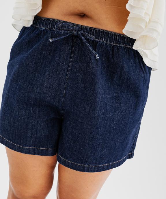 Short en jean coupe large femme grande taille vue2 - GEMO (G TAILLE) - GEMO
