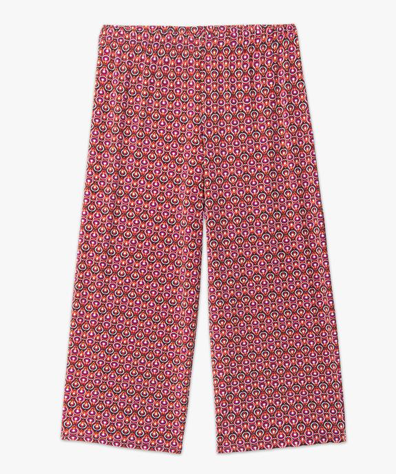 Pantalon femme grande taille ample à motifs graphiques  vue4 - GEMO (G TAILLE) - GEMO