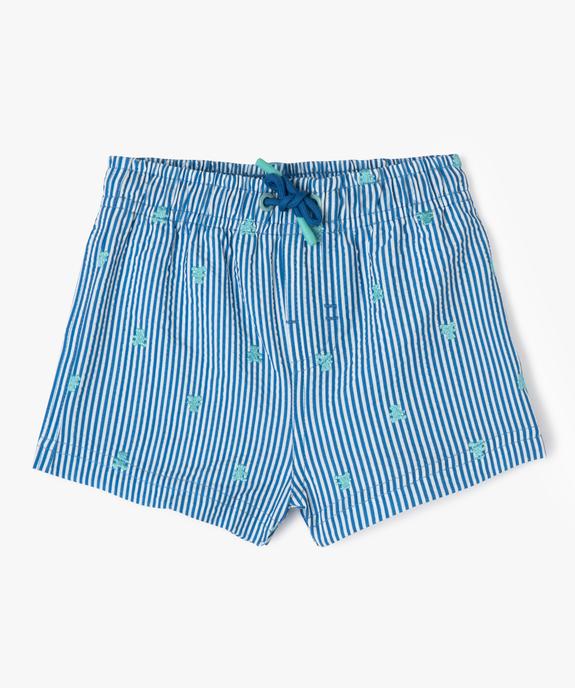 Short de surf en maille gaufrée bébé garçon - LuluCastagnette vue1 - LULUCASTAGNETTE - GEMO