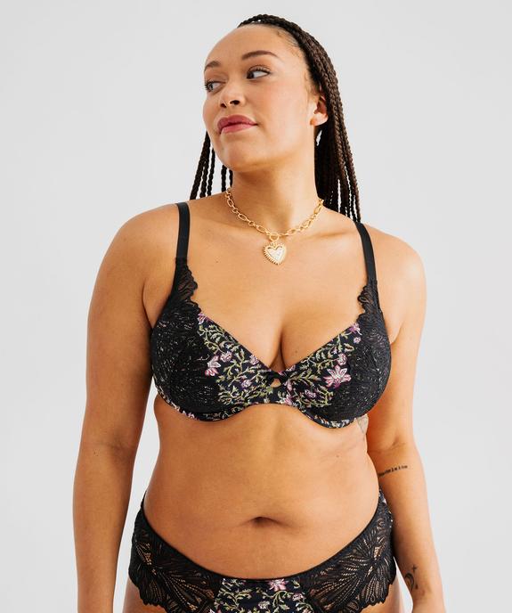 Soutien-gorge emboitant à armatures en dentelle femme grande taille vue1 - GEMO(HOMWR FEM) - GEMO