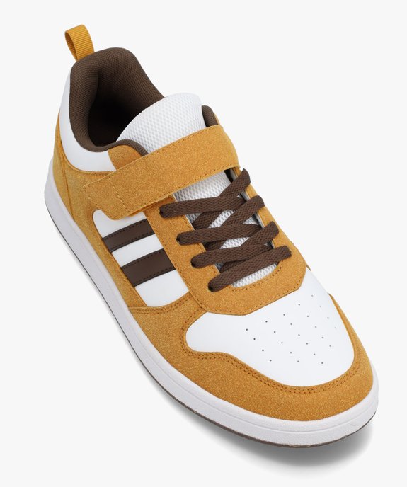 Baskets homme multimatières colorées fermeture scratch et lacets vue6 - GEMO (SPORTSWR) - GEMO