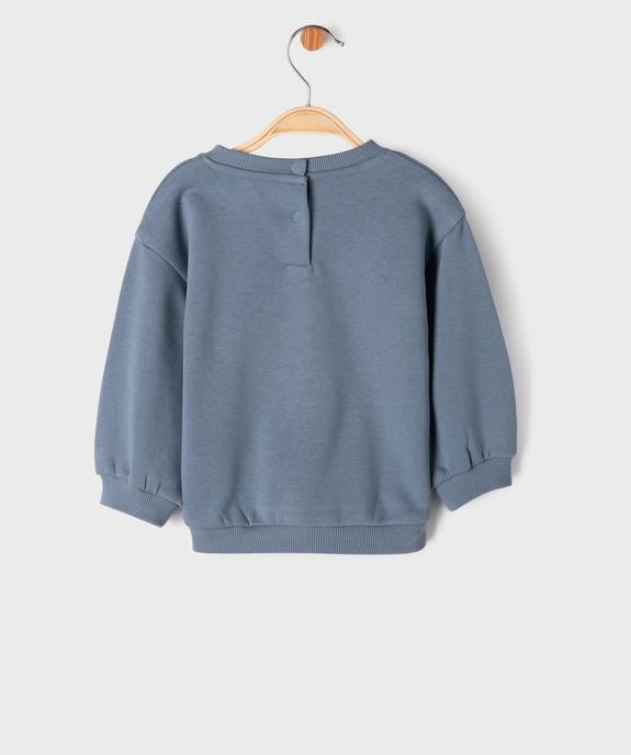 Sweat molletonné avec motifs bébé fille vue3 - GEMO 4G BEBE - GEMO