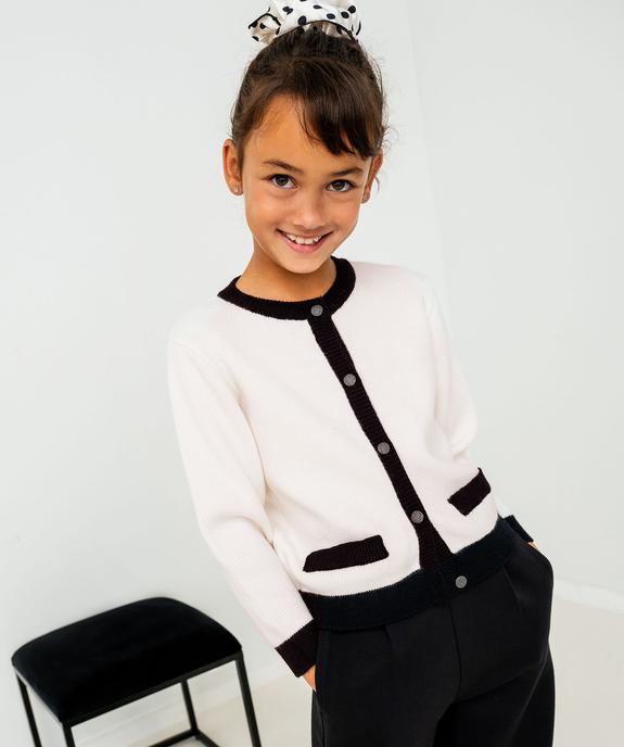Gilet à col rond fille - GEMO (ENFANT) Gilet à col rond fille vue5 - GEMO (ENFANT) - GEMO