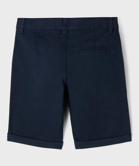 Bermuda coupe chino regular en toile de coton garçon vue3 - GEMO 4G GARCON - GEMO