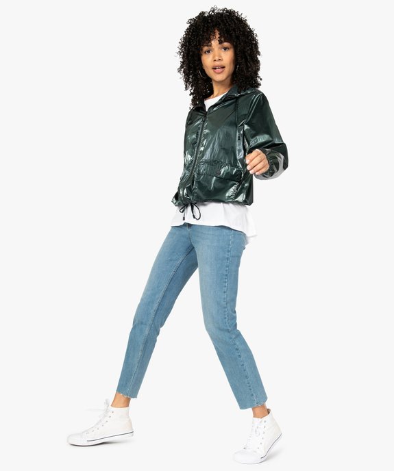 Veste femme zippée à capuche effet métallisé vue1 - GEMO(FEMME PAP) - GEMO