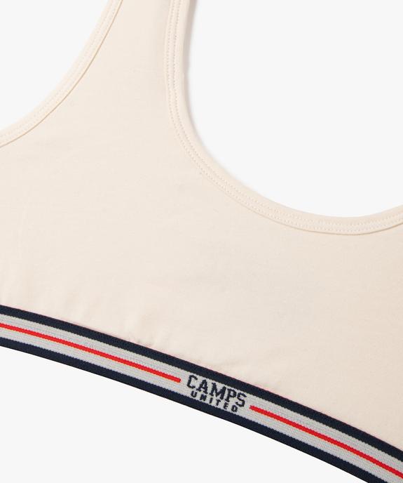 Brassière en coton stretch fille - Camps United vue2 - CAMPS GEMO FOR GOOD - GEMO