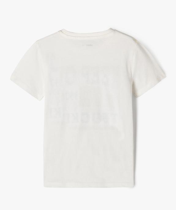 Tee-shirt manches courtes à motif en sequins réversibles garçon vue3 - GEMO 4G GARCON - GEMO