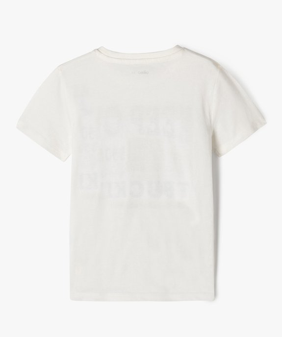 Tee-shirt manches courtes à motif en sequins réversibles garçon vue3 - GEMO 4G GARCON - GEMO