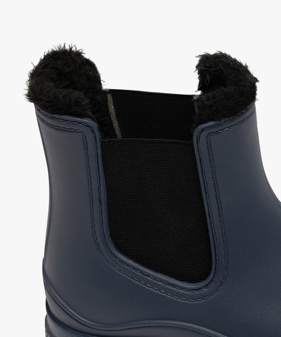 Bottes de pluie femme fourrées avec col asymétrique style Chelsea vue12 - FOLLOW ME - GEMO