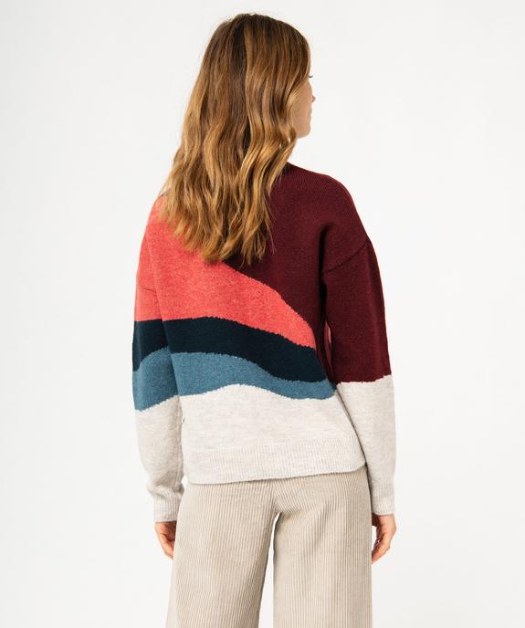 Pull à motifs graphiques femme vue4 - GEMO(FEMME PAP) - GEMO