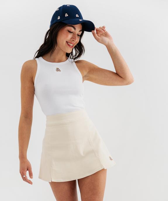 Débardeur court en maille côtelée fille - LuluCastagnette X Alizée vue1 - LULU CASTAGNETTE G4G D - GEMO