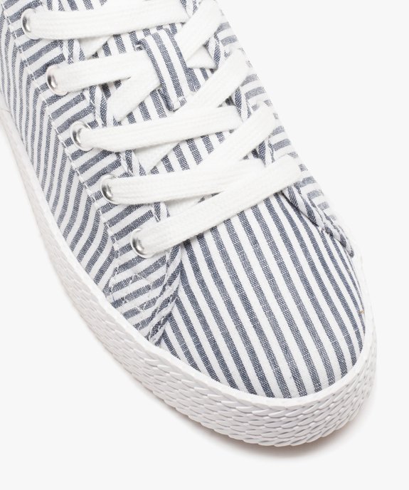 Baskets en toile à lacets avec épaisse semelle femme vue7 - FOLLOW ME G4G - GEMO